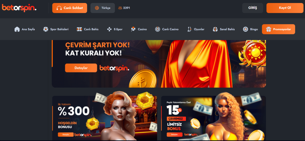 BetOrSpin %300 Hoşgeldin Bonusu